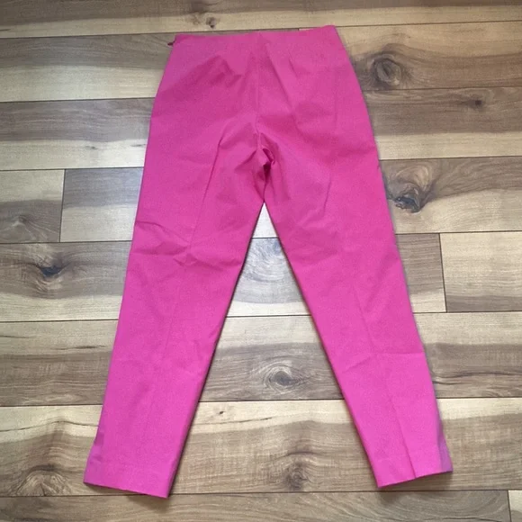 NWT Leggiadro pink side zip Capri pants. Size 6 - Picture 7 of 8
